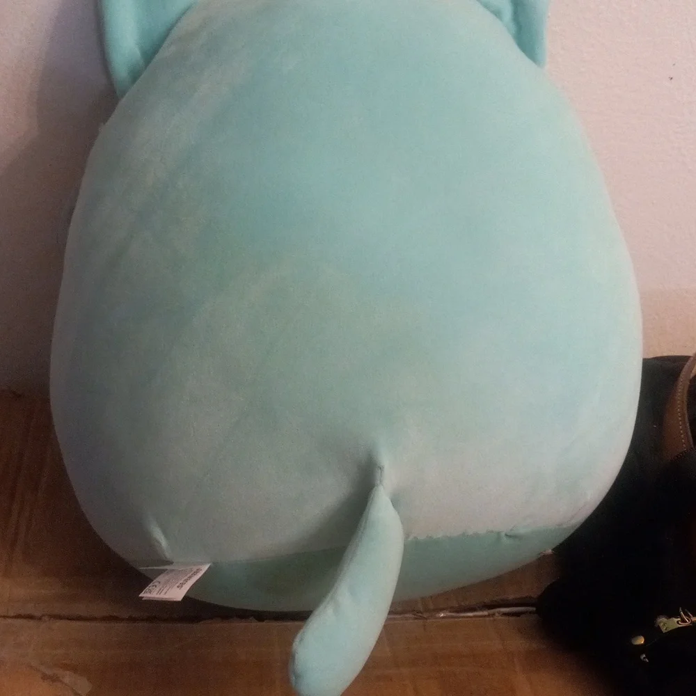 Plush Cat Pillow - Teal and Pink